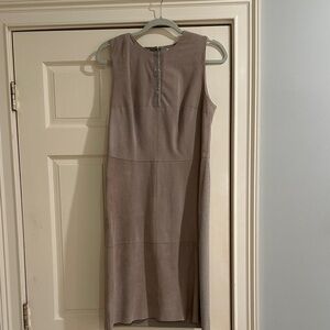 Elegant Sleeveless Taupe Dress